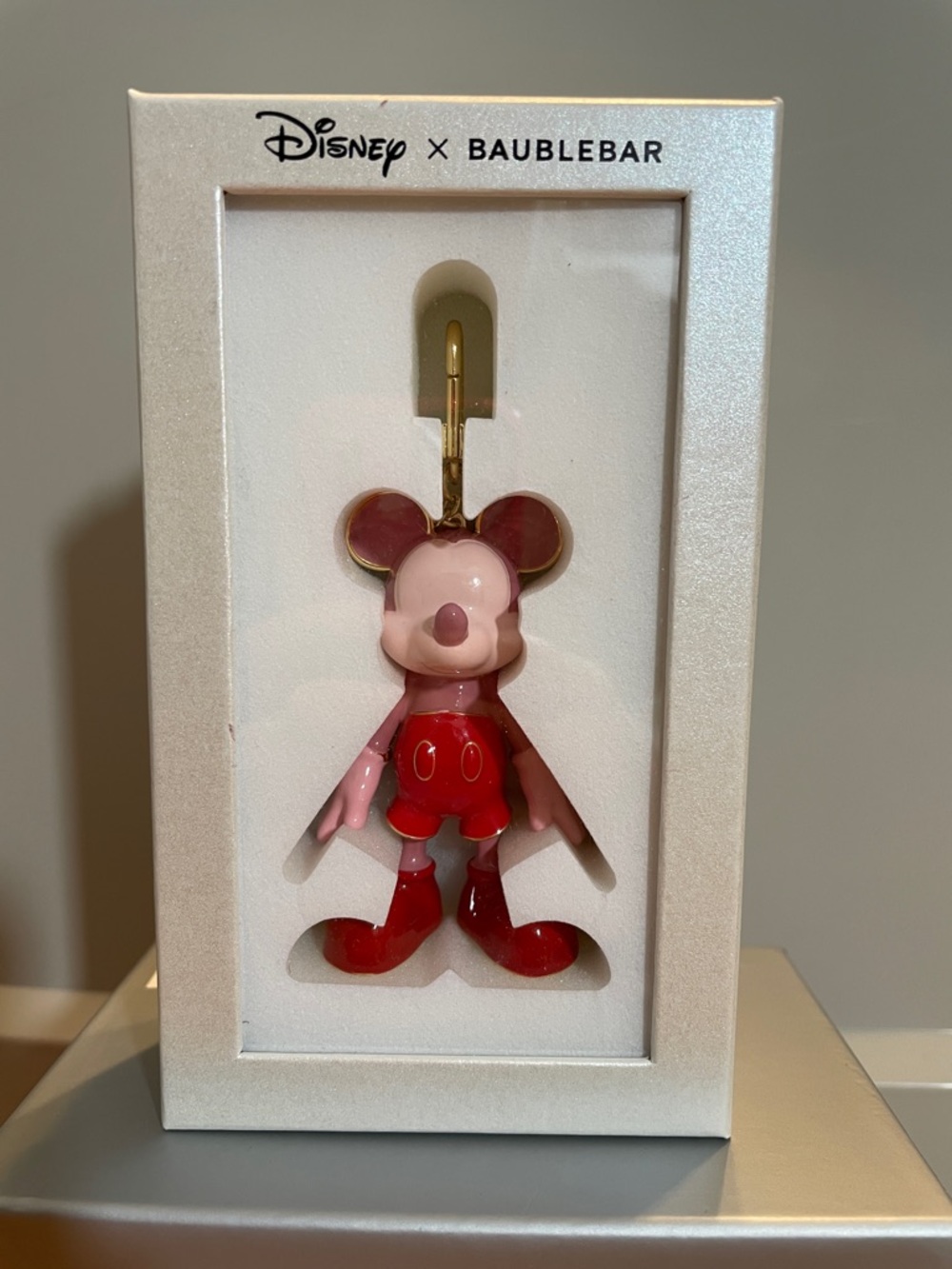 Disney Baublebar Mickey Bag Charm Red Chromatic NIB